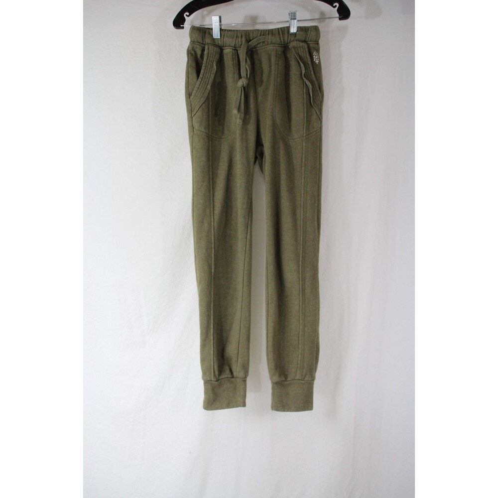 Free People Movement Sunny Skinny Sweatpants Leisure Pockets Size XS Green Boho
